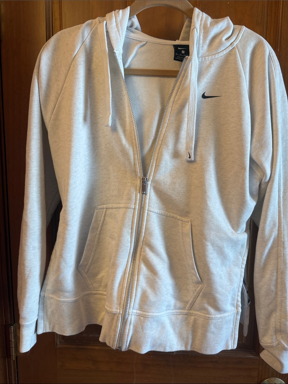 Nike Light Gray Women's Zip-Up Hoodie Jacket